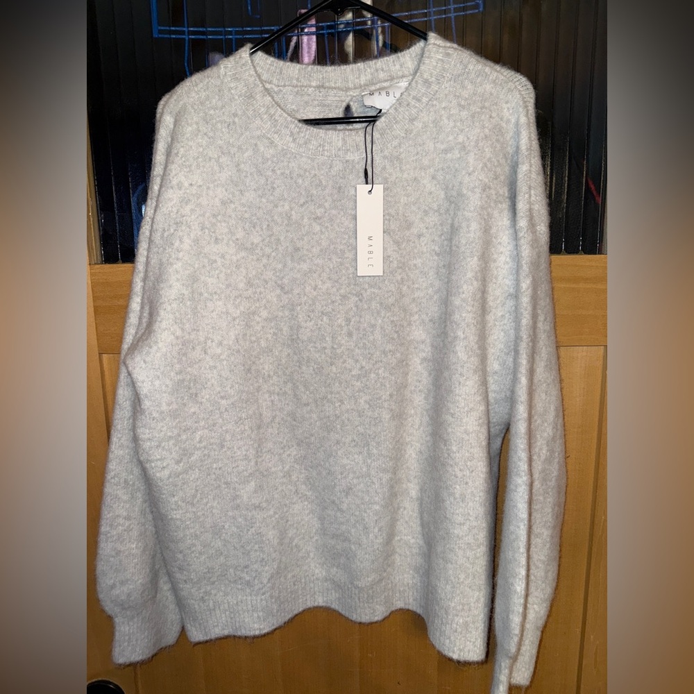 Nwt Maple Back Bow Detail Open Slit Knit Pullover Sweater Size Med - Picture 4 of 4